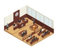 Law Justice Isometric Composition Icon Royalty Free Stock Photo
