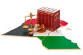 Law and justice in Kuwait concept, 3D rendering Royalty Free Stock Photo