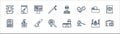 law and justice line icons. linear set. quality vector line set such as suitcase, gavel, footprint, clipboard, desk, fingerprint,
