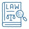 law of justice doodle icon hand drawn illustration