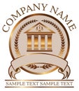 Law or Lawyer Seal - Gold With Colonnade Royalty Free Stock Photo