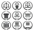 Law or Lawyer Seal Set Royalty Free Stock Photo