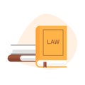 Law and legal books justice scene. Royalty Free Stock Photo