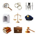 Law Legal Icons Set Royalty Free Stock Photo