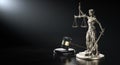 Law Legal System Justice Crime and violence concept. Themis and Gavel Royalty Free Stock Photo