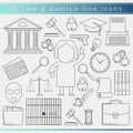 Law line icons