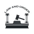 law logo element. Vector illustration decorative design