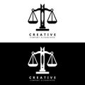 Law Logo, Scales Justice Vector, Design For Pawnshop Brands, Law, Attorney, Financial Institutions