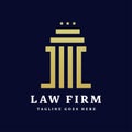Law logo with star style template