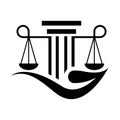 Law logo template Royalty Free Stock Photo