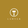 Law logo vector icon