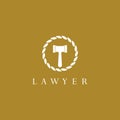 Law logo vector icon Royalty Free Stock Photo