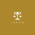 Law logo vector icon Royalty Free Stock Photo