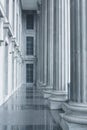 Law and Order Pillars in the Supreme Court Royalty Free Stock Photo