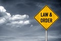 Law and Order - roadsign information Royalty Free Stock Photo