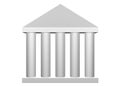 Law and Order Roman Columns Royalty Free Stock Photo