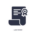 law paper icon on white background. Simple element illustration from law and justice concept Royalty Free Stock Photo