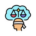 law philosophy color icon vector illustration Royalty Free Stock Photo