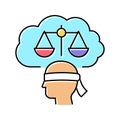 law philosophy color icon vector illustration Royalty Free Stock Photo