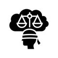 law philosophy glyph icon vector illustration Royalty Free Stock Photo