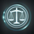 Law protection right icons 3D rendering