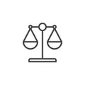 Law scale outline icon