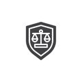 Law shield vector icon Royalty Free Stock Photo