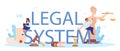 Law system class typographic header. Punishment and judgement Royalty Free Stock Photo