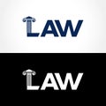 Law Typography Word Letter Logo Design Vector Template. Law Word Logo For Business Typography Design Royalty Free Stock Photo