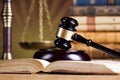 Law wooden gavel barrister, justice concept, legal system concept