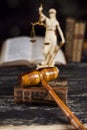 Law wooden gavel barrister, justice concept, legal system concept