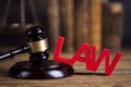 Law wooden gavel barrister, justice concept, legal system concept