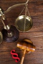 Law wooden gavel barrister, justice concept, legal system concept