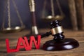 Law wooden gavel barrister, justice concept, legal system concept