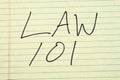 Law 101 On A Yellow Legal Pad