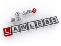 lawless word block on white Royalty Free Stock Photo