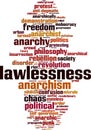 Lawlessness word cloud Royalty Free Stock Photo