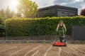 Lawn Aeration and Preparing For Grass Seeding Royalty Free Stock Photo