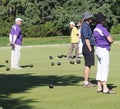 Lawn Bowlers With Balls