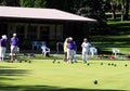 Lawn Bowlers With Balls