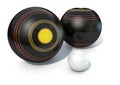 Lawn Bowls And Jack Royalty Free Stock Photo