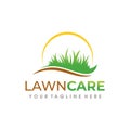 Lawn Care Logo. Lawn Services Logo Design Vector