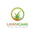 Lawn Care Logo. Lawn Services Logo Design Vector