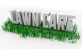 Lawn Care Service Grass Words 3d Illustration