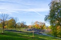 Lawn in Central Park by the Upper East Side in 100th street