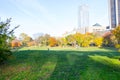 Lawn in Central Park by the Upper East Side in 100th street