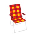 lawn chair design vector flat isolated illustration