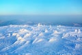 On the lawn covered with snow. Royalty Free Stock Photo