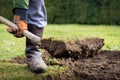 Lawn digging Royalty Free Stock Photo