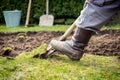 Lawn digging Royalty Free Stock Photo